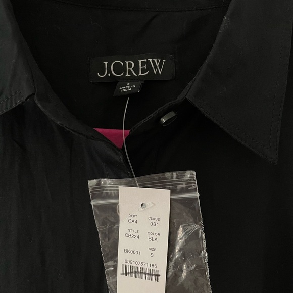 J Crew Women's Amelia Maxi Shirtdress in Black Cotton Poplin Size S - Picture 4 of 11